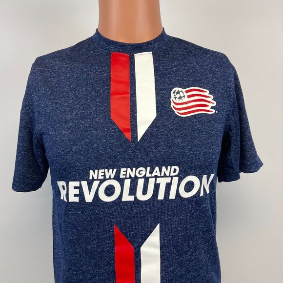 Adidas New England Revolution Performance T Shirt MLS Soccer Blue S - Picture 1 of 6